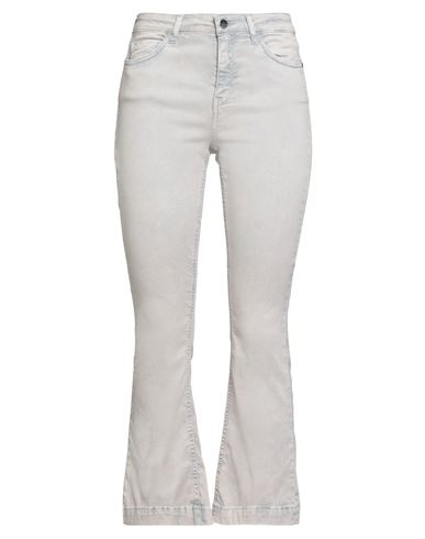 Kaos Jeans Woman Pants Light Grey Size 28 Cotton, Lyocell, Elastane In Gray