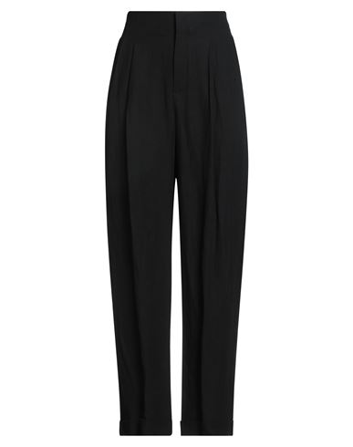 Chloé Woman Pants Black Size 12 Viscose, Linen