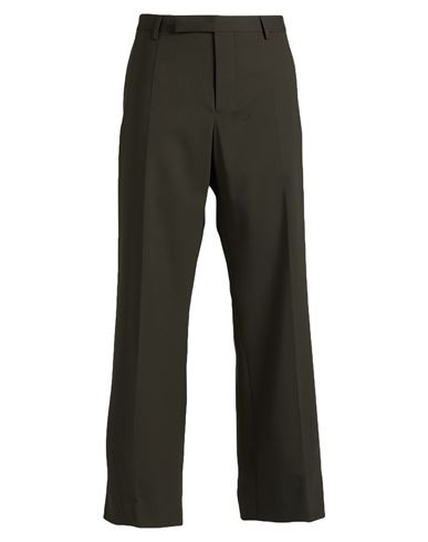 Rick Owens Man Pants Dark Green Size 36 Virgin Wool, Elastane In Black