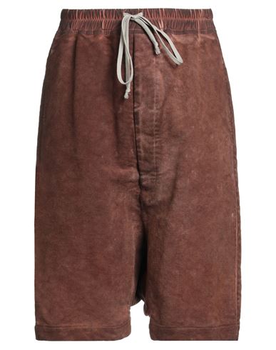 Rick Owens Drkshdw Drkshdw By Rick Owens Man Shorts & Bermuda Shorts Brown Size S Cotton In Brown