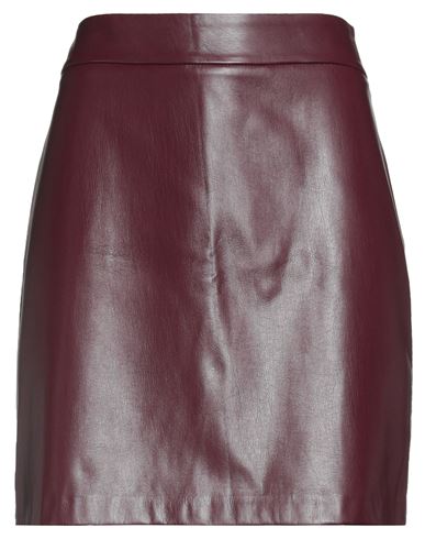 Mariuccia Woman Mini Skirt Burgundy Size M Polyester In Burgundy