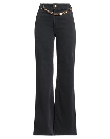 Gaelle Paris Gaëlle Paris Woman Jeans Charcoal Size 29 Cotton, Rubber In Black