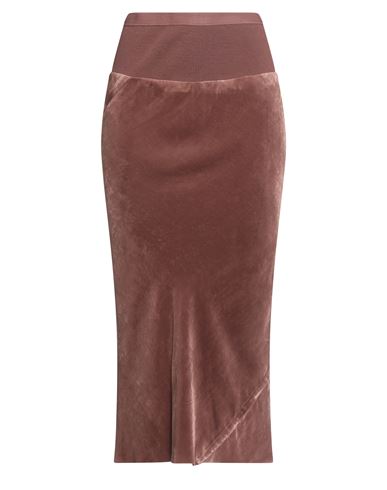 Rick Owens Woman Midi Skirt Khaki Size 4 Viscose, Silk In Brown