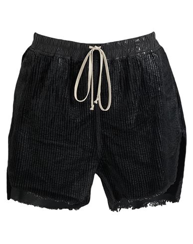 Rick Owens Man Shorts & Bermuda Shorts Black Size 34 Cotton, Elastane In Black