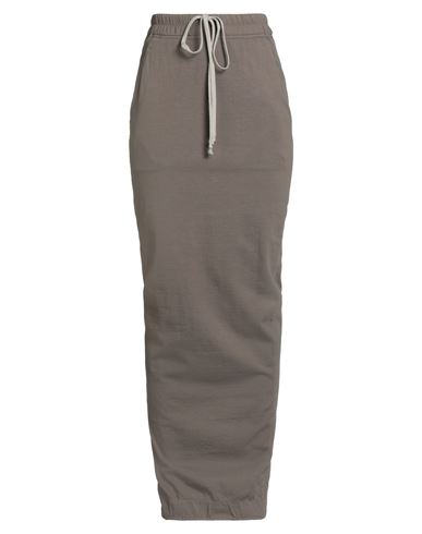 Rick Owens Drkshdw Off-white Porterville Pull On Pillar Maxi Skirt In Gray