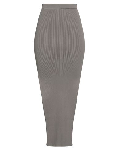 Rick Owens Woman Maxi Skirt Khaki Size L Viscose, Polyester, Polyamide, Elastane In Gray