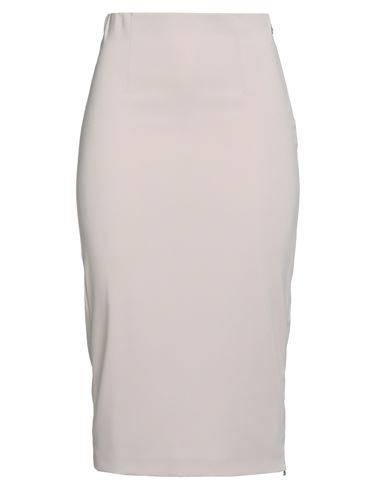 Patrizia Pepe Woman Midi Skirt Light Grey Size 6 Polyester, Elastane In Gray