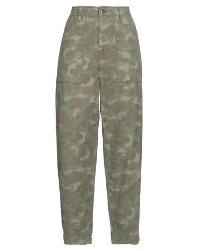 The Great . Woman Pants Military Green Size 27 Cotton In Gray