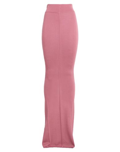 Rick Owens Woman Maxi Skirt Antique Rose Size S Virgin Wool, Polyamide, Elastane In Pink