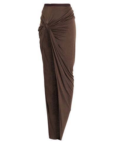 Rick Owens Lilies Woman Maxi Skirt Taupe Size 8 Viscose In Brown