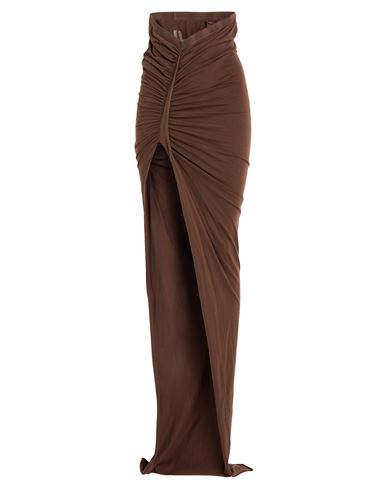 Rick Owens Drkshdw Drkshdw By Rick Owens Woman Maxi Skirt Brown Size S Cotton In Brown
