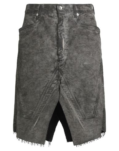 Rick Owens Drkshdw Drkshdw By Rick Owens Man Midi Skirt Lead Size 33 Cotton In Gray
