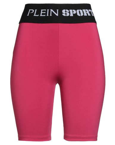 Plein Sport Woman Shorts & Bermuda Shorts Fuchsia Size L Polyester, Elastane In Pink