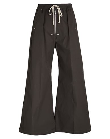Rick Owens Man Pants Charcoal Size 34 Cotton, Elastane In Black