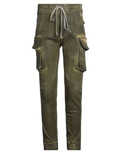 Rick Owens Drkshdw Drkshdw By Rick Owens Man Jeans Military Green Size Xl Cotton, Elastomultiester, Rubber In Green
