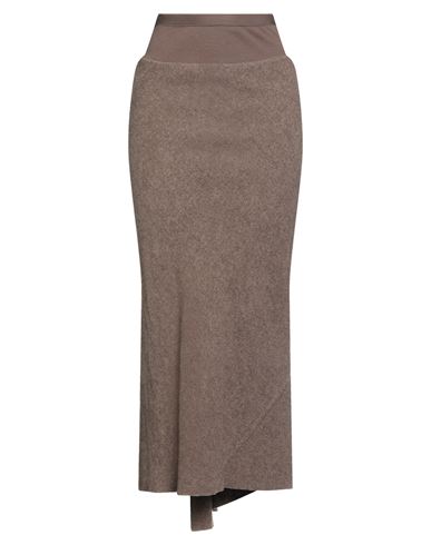 Rick Owens Woman Maxi Skirt Brown Size 4 Virgin Wool, Cotton, Polyamide In Brown