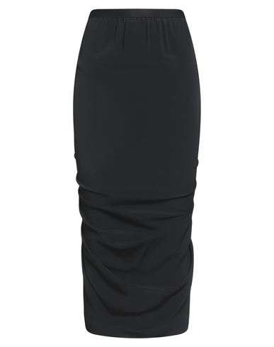 Rick Owens Woman Midi Skirt Black Size 4 Acetate, Silk