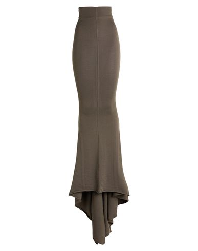 Rick Owens Woman Maxi Skirt Grey Size S Virgin Wool In Brown