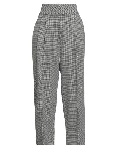 Fabiana Filippi Woman Pants Black Size 4 Virgin Wool, Cotton, Polyester In Gray