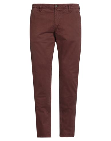 Squad² Man Pants Chocolate Brown Size 38 Cotton, Elastane In Brown