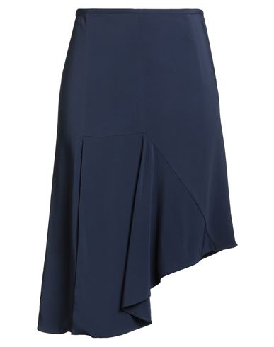 Marni Woman Midi Skirt Navy Size 10 Viscose, Lycra In Blue