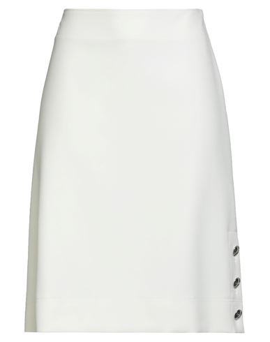 Hugo Boss Boss Woman Midi Skirt White Size 6 Recycled Polyester, Viscose, Cotton, Elastane In White