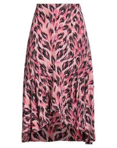 Silvian Heach Woman Midi Skirt Pink Size 6 Viscose In Multi