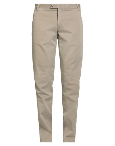 Avignon Man Pants Khaki Size 36 Cotton, Elastane In Sand