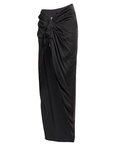 Rick Owens Woman Maxi Skirt Black Size 4 Acetate, Viscose In Black