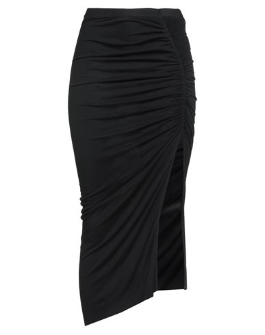 Rick Owens Lilies Woman Midi Skirt Black Size 4 Viscose In Black