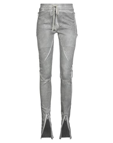 Rick Owens Drkshdw Drkshdw By Rick Owens Woman Jeans Light Grey Size S Cotton, Elastomultiester, Rubber In Gray