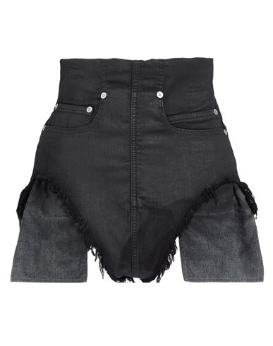 Rick Owens Drkshdw Drkshdw By Rick Owens Woman Denim Shorts Black Size S Cotton, Elastomultiester, Natural Rubber