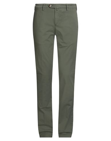 Verdera Man Pants Military Green Size 42 Cotton, Elastane In Green