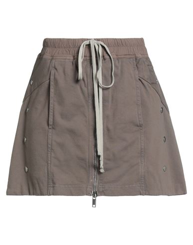 Rick Owens Drkshdw Drkshdw By Rick Owens Woman Mini Skirt Light Brown Size Xs Cotton In Gray
