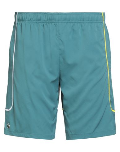 Lacoste Sport Man Shorts & Bermuda Shorts Deep Teal Size 6 Polyester In Green