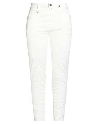 High Woman Pants Pastel Yellow Size 10 Cotton, Modal, Elastane