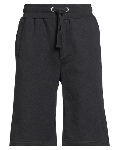 Bikkembergs Man Shorts & Bermuda Shorts Charcoal Size M Cotton, Polyester, Elastane In Gray