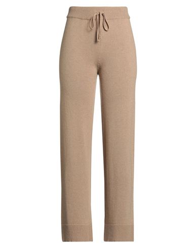 Croche Crochè Woman Pants Camel Size M Polyamide, Viscose, Wool, Cashmere
