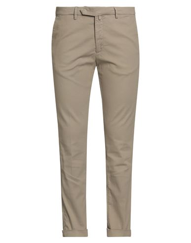 B Settecento Man Pants Sage Green Size 38 Cotton, Elastane In Gray