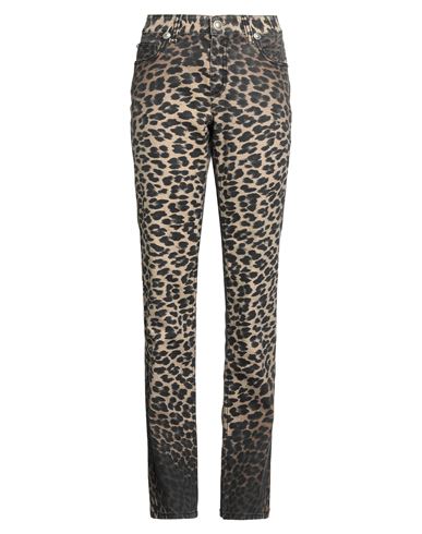 Angelo Marani Woman Jeans Beige Size 10 Cotton, Elastane