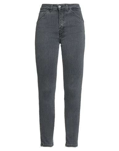 Angelo Marani Woman Jeans Charcoal Size 14 Cotton, Lyocell, Polyester, Elastane In Gray