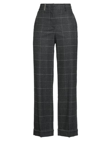 Peserico Woman Pants Charcoal Size 6 Wool, Cashmere, Polyester, Polyamide, Elastane In Gray