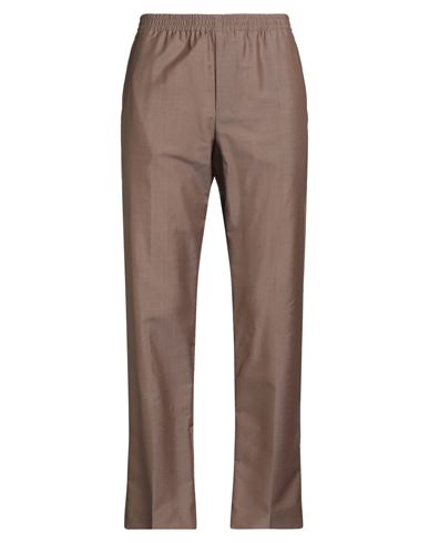 Dior Man Pants Chocolate Brown Size 36 Virgin Wool, Mohair Wool In Brown