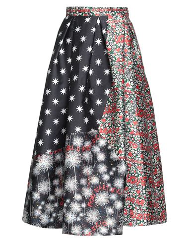 Alessandro Enriquez Woman Maxi Skirt Black Size 8 Polyester In Multi