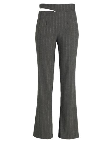 Vicolo Woman Pants Black Size L Polyester, Viscose, Elastane In Gray