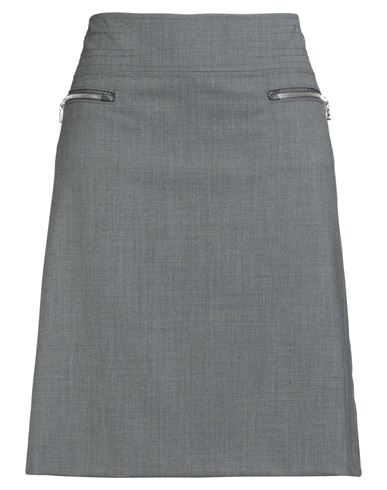 Bogner Woman Midi Skirt Grey Size 16 Polyester, Virgin Wool, Elastane In Gold