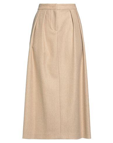 Fabiana Filippi Woman Midi Skirt Beige Size 10 Wool, Polyamide, Elastane In Sand