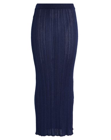 Majestic Filatures Woman Maxi Skirt Midnight Blue Size 1 Acetate, Polyamide, Metallic Fiber In Blue