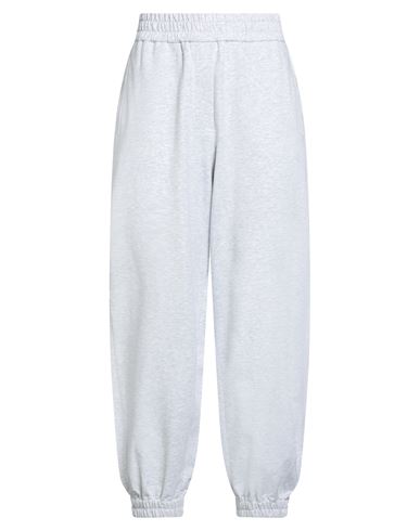 Brunello Cucinelli Woman Pants Light Grey Size 3xl Cotton, Elastane, Acetate, Silk In Multi