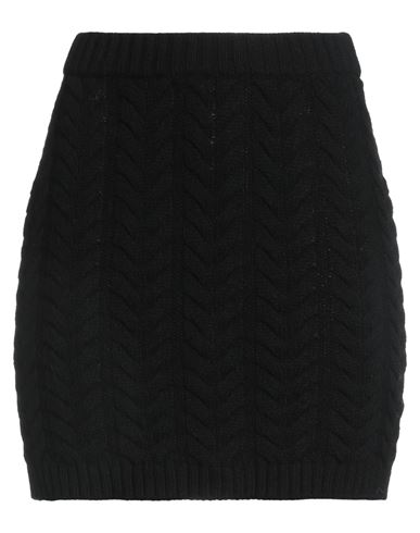 Eleonora Gottardi Woman Mini Skirt Black Size L Wool, Cashmere In Black